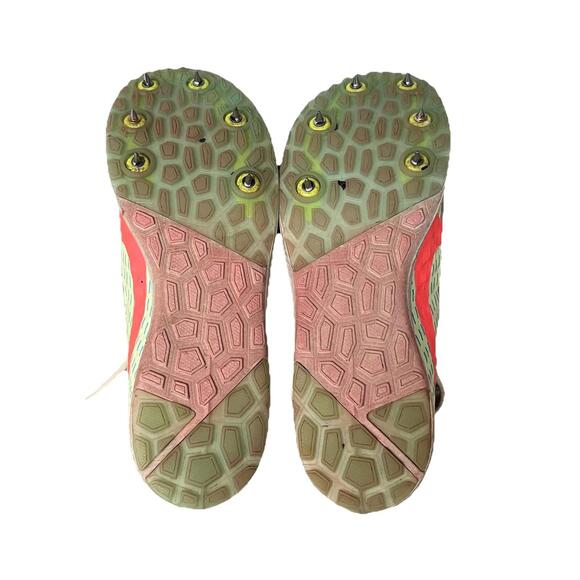 Nike Zoom Rival Waffle 5 Women’s 7.5 Green Coral Track Running Spikes Sneakers - Picture 8 of 9